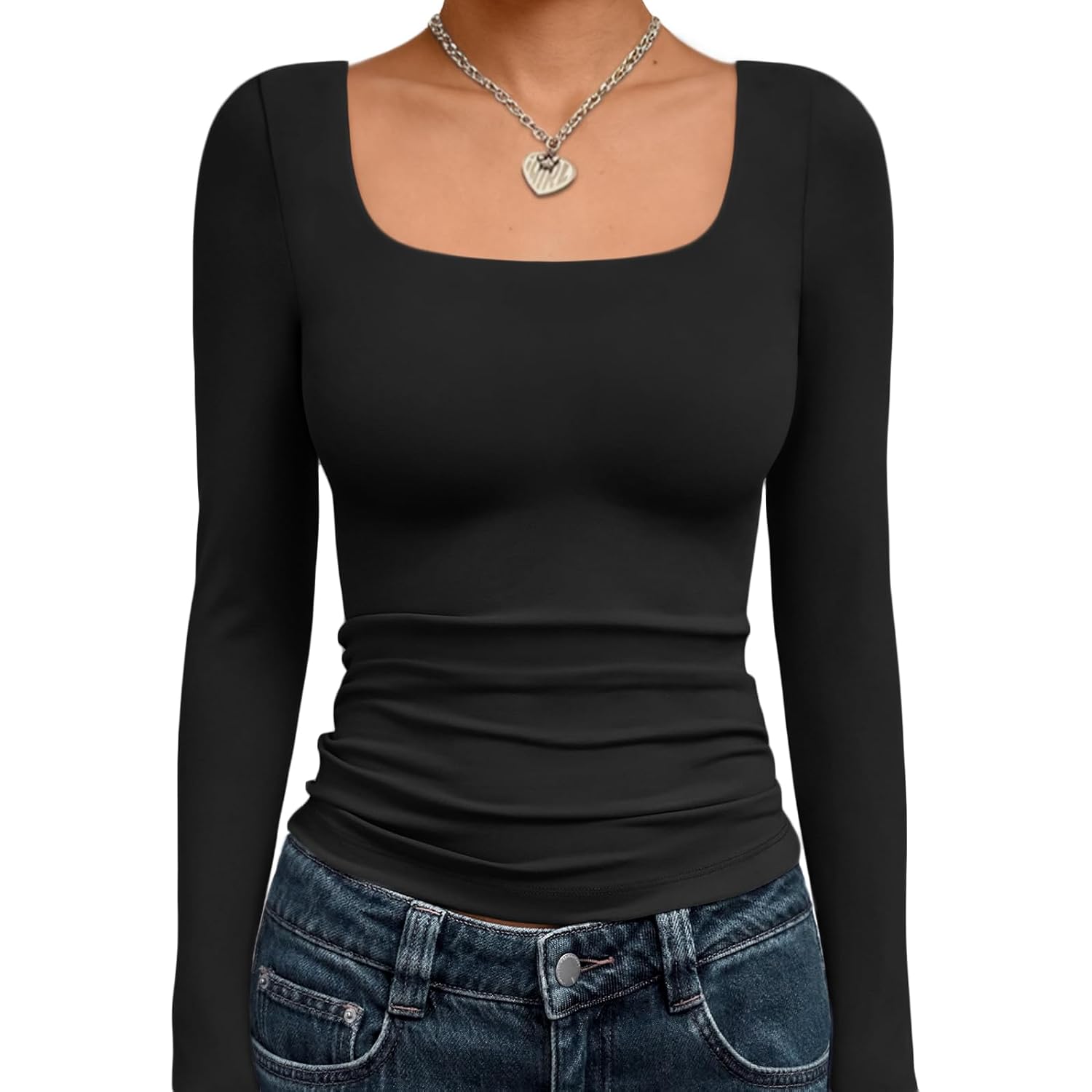 Trendy Queen Dames lange mouw shirt Crop top