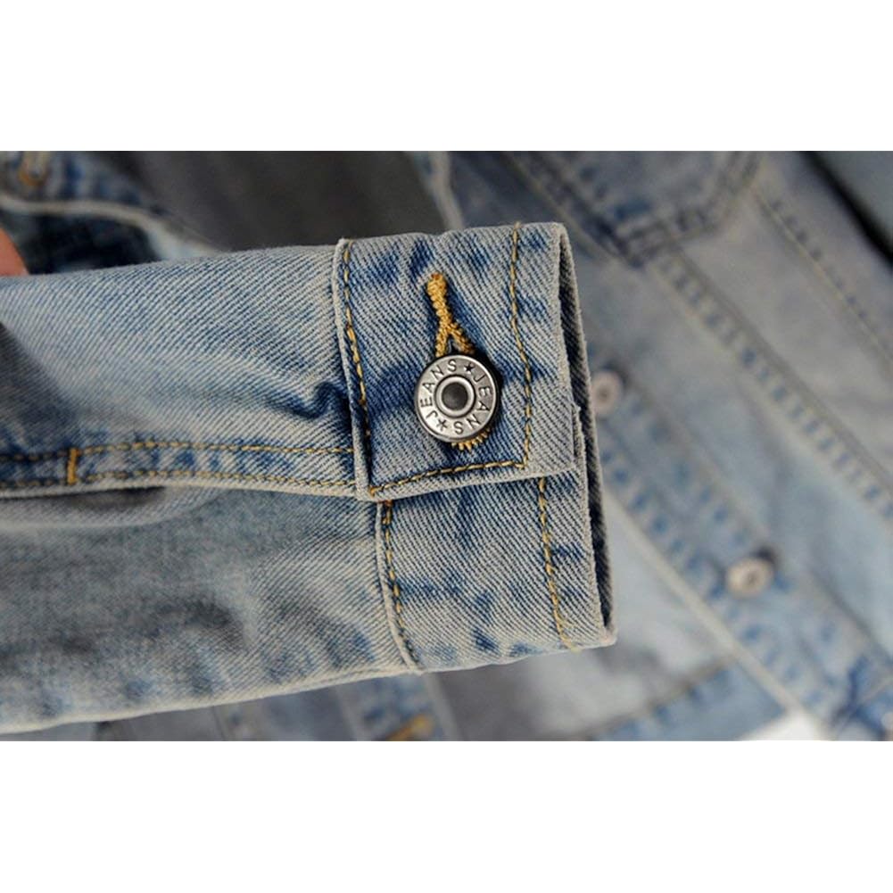 LifeShe Dames Casual Detachable Hoodie Denim jas - Image 6