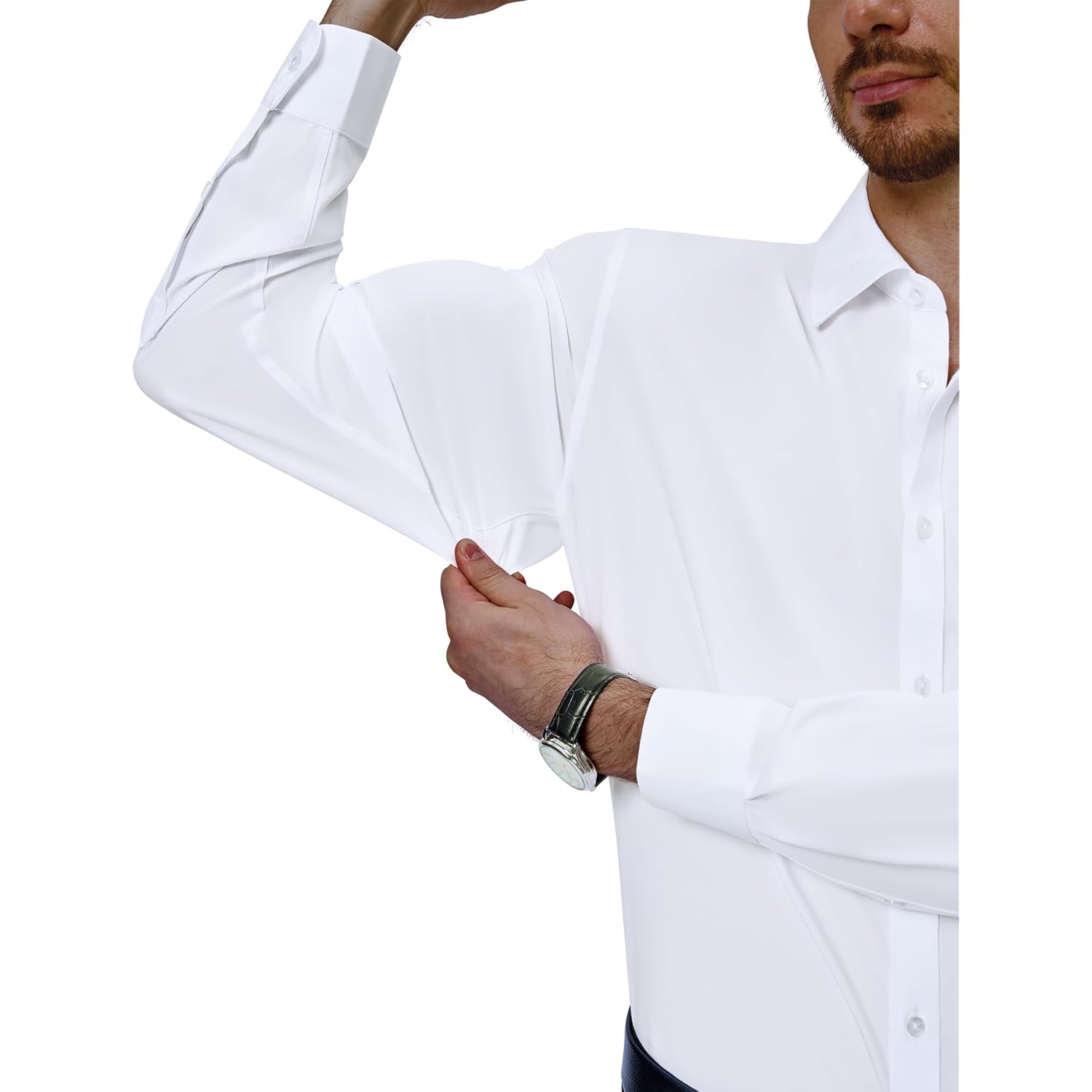 Heren overhemd lange mouw basic comfort dagelijks 4 - Image 3