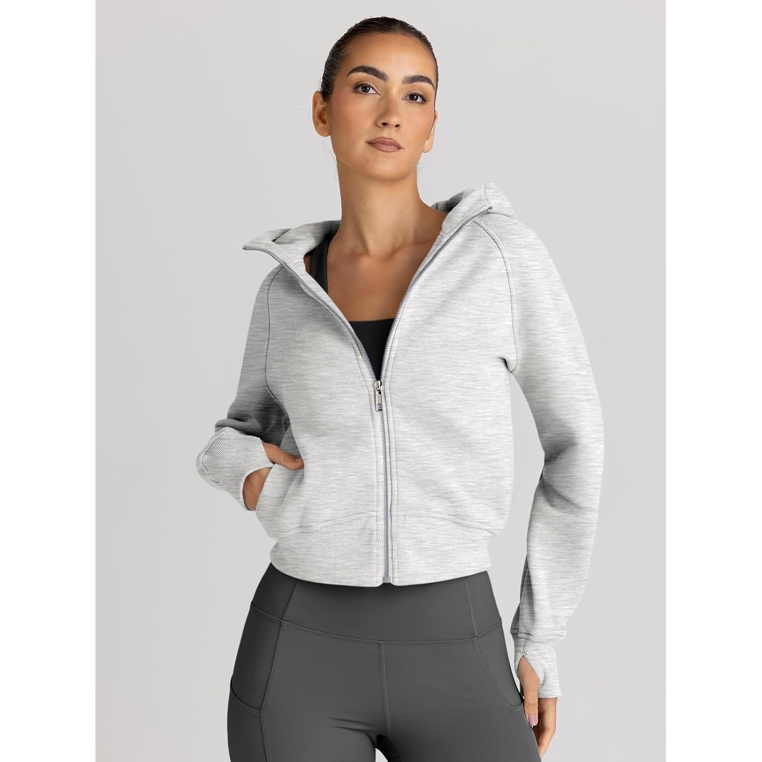 Trendy Queen Dames rits hoodie Jackets cropped sweatshirt - Image 2