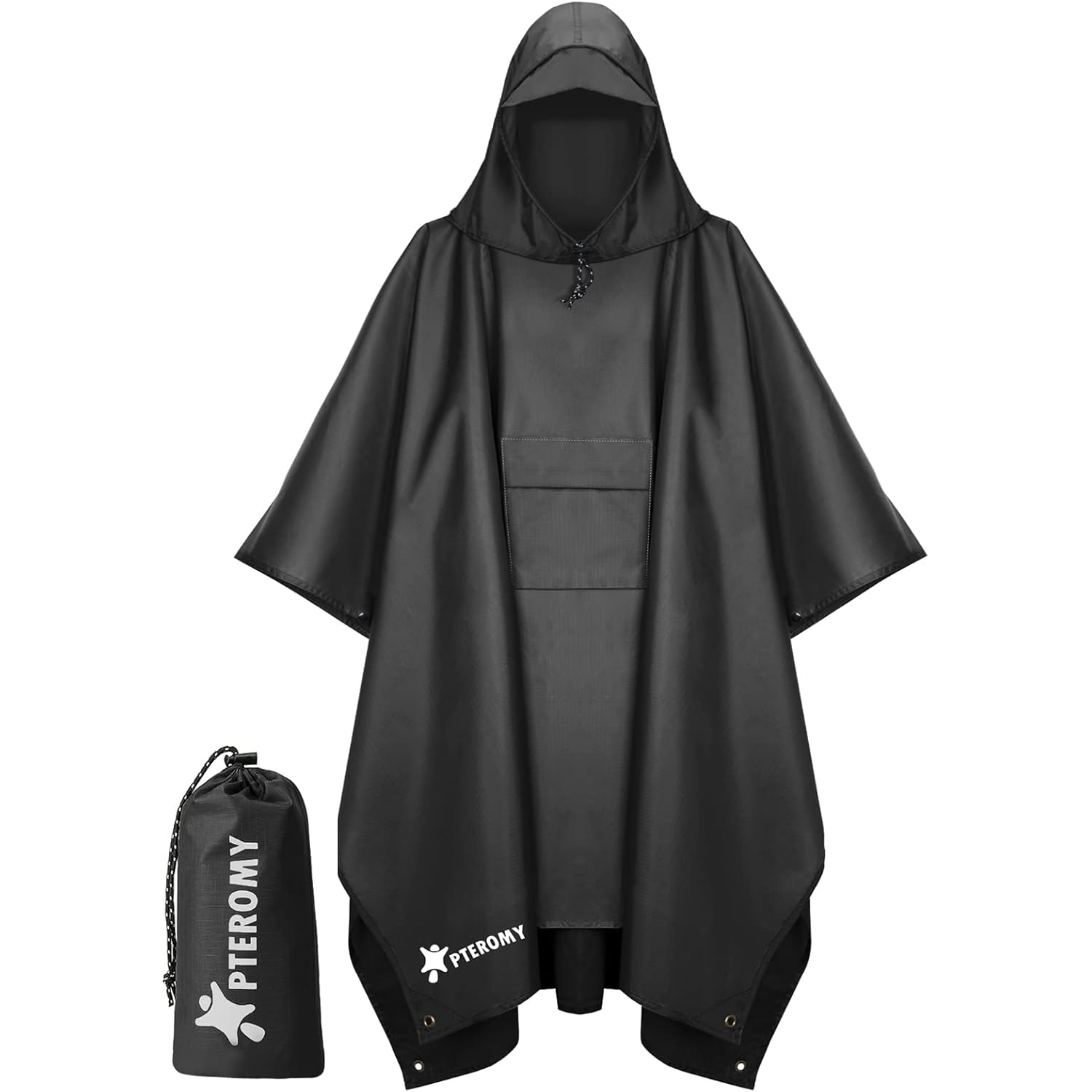 PTEROMY capuchon regen Poncho for Adult with Pocket,