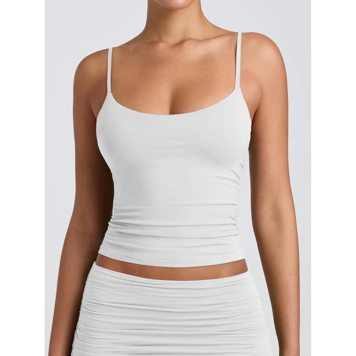 PINKMSTYLE Dames Basic Double Lined Scoop Neck tanktop - Image 3