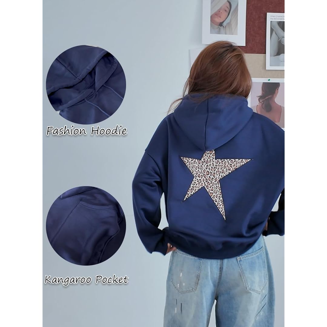 Heyheyshine Star Graphic hoodie oversized Y2k Leopard Print - Image 6