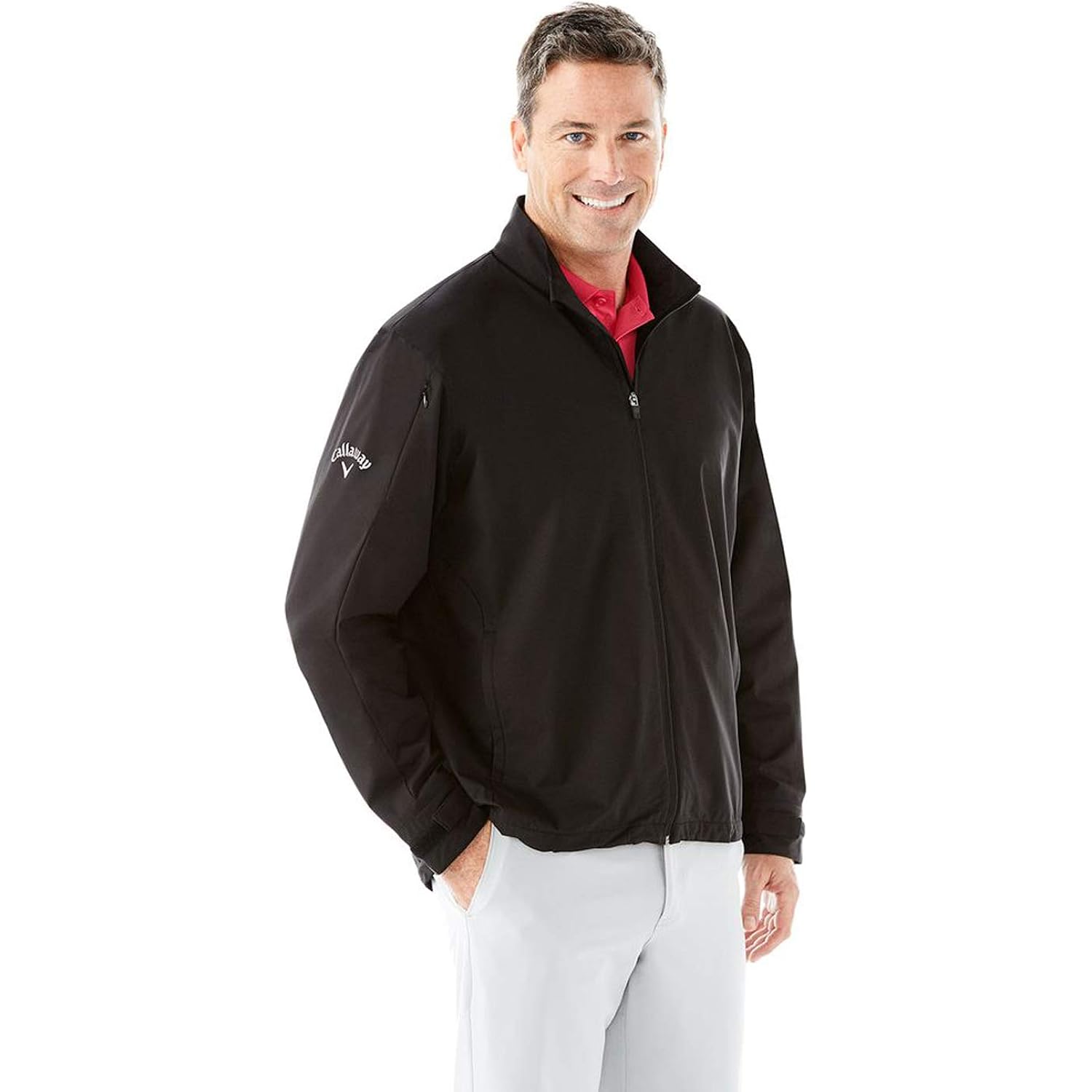 Callaway Heren’s lang Sleeve Full-rits Wind jas, Wind - Image 3