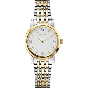 Bulova Classic quartz Ladies horloge, roestvrij staal Diamond