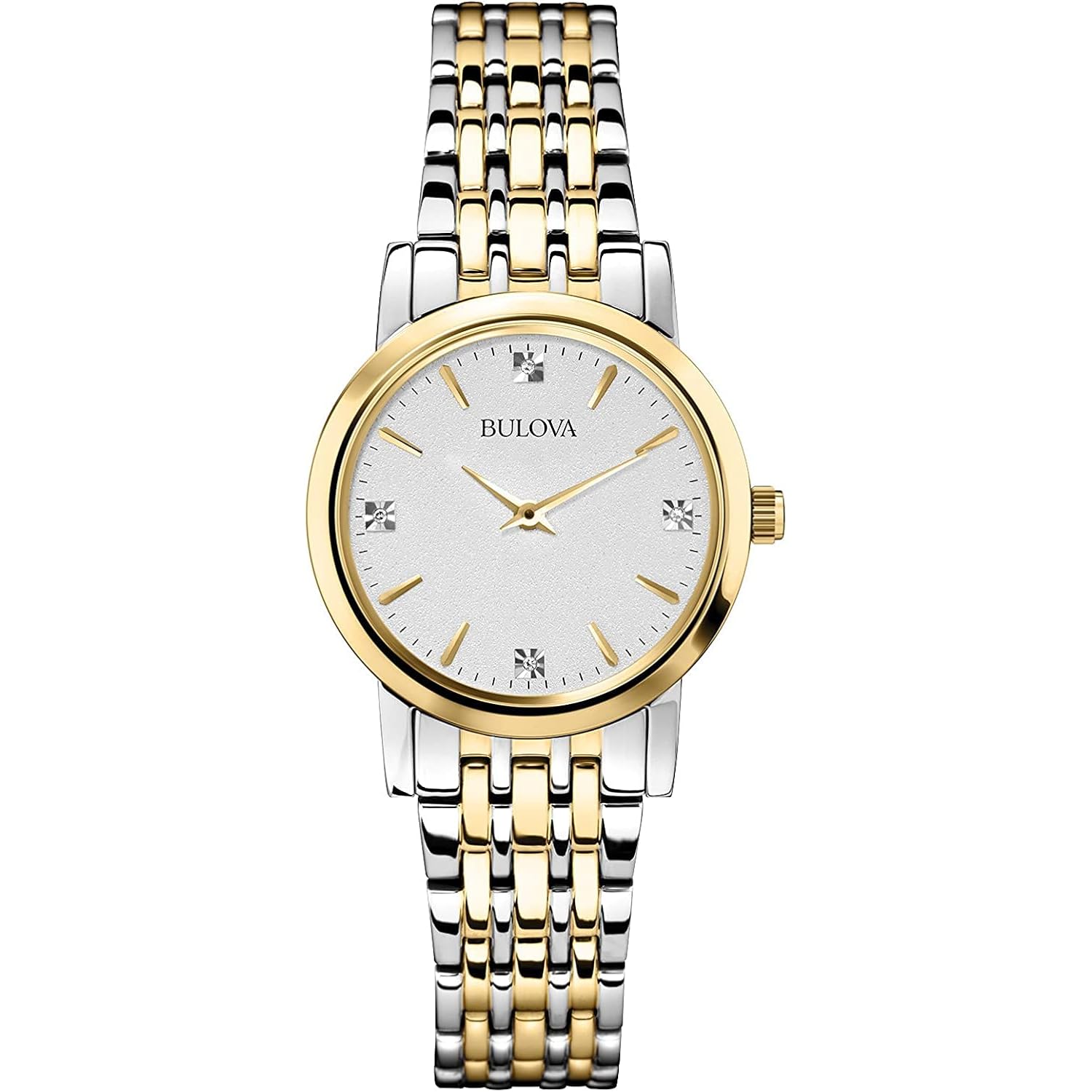 Bulova Classic quartz Ladies horloge, roestvrij staal Diamond