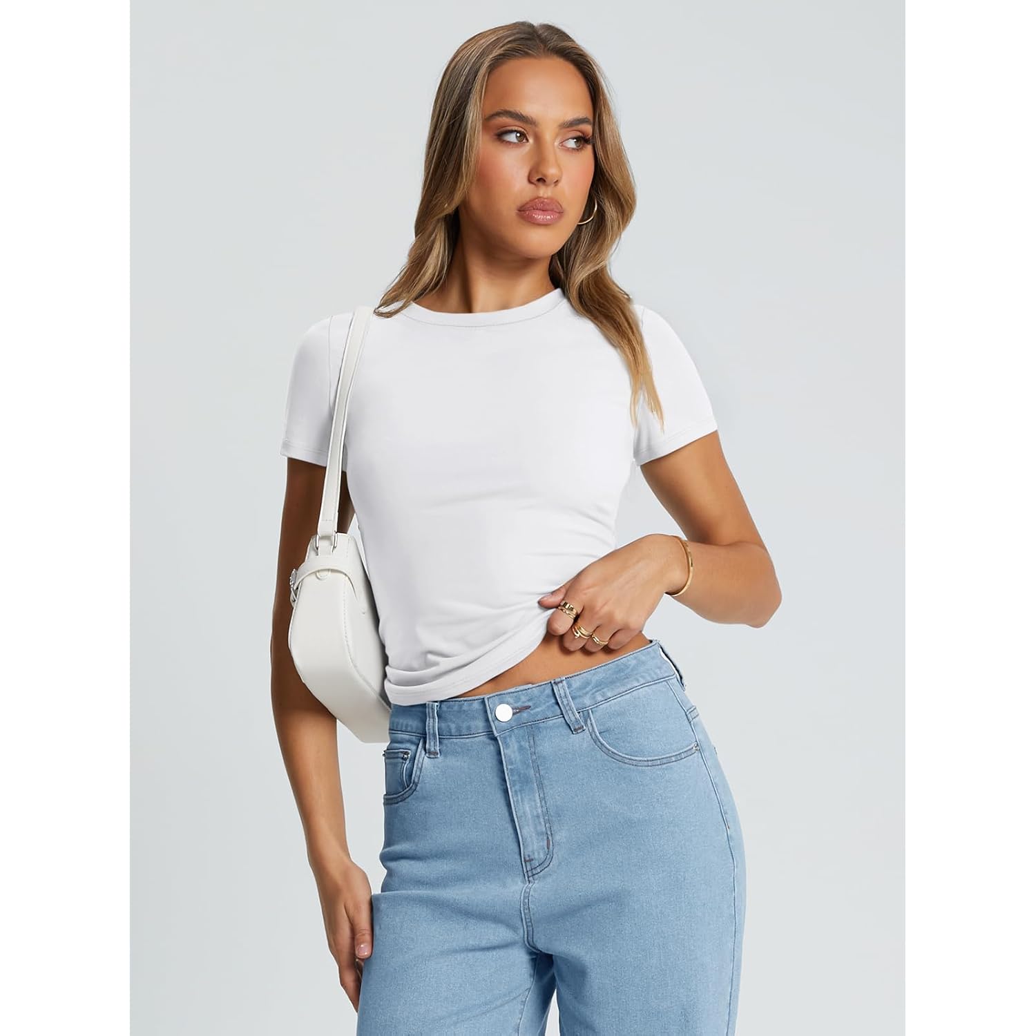 Trendy Queen Dames Basic T shirt Summer top - Image 5