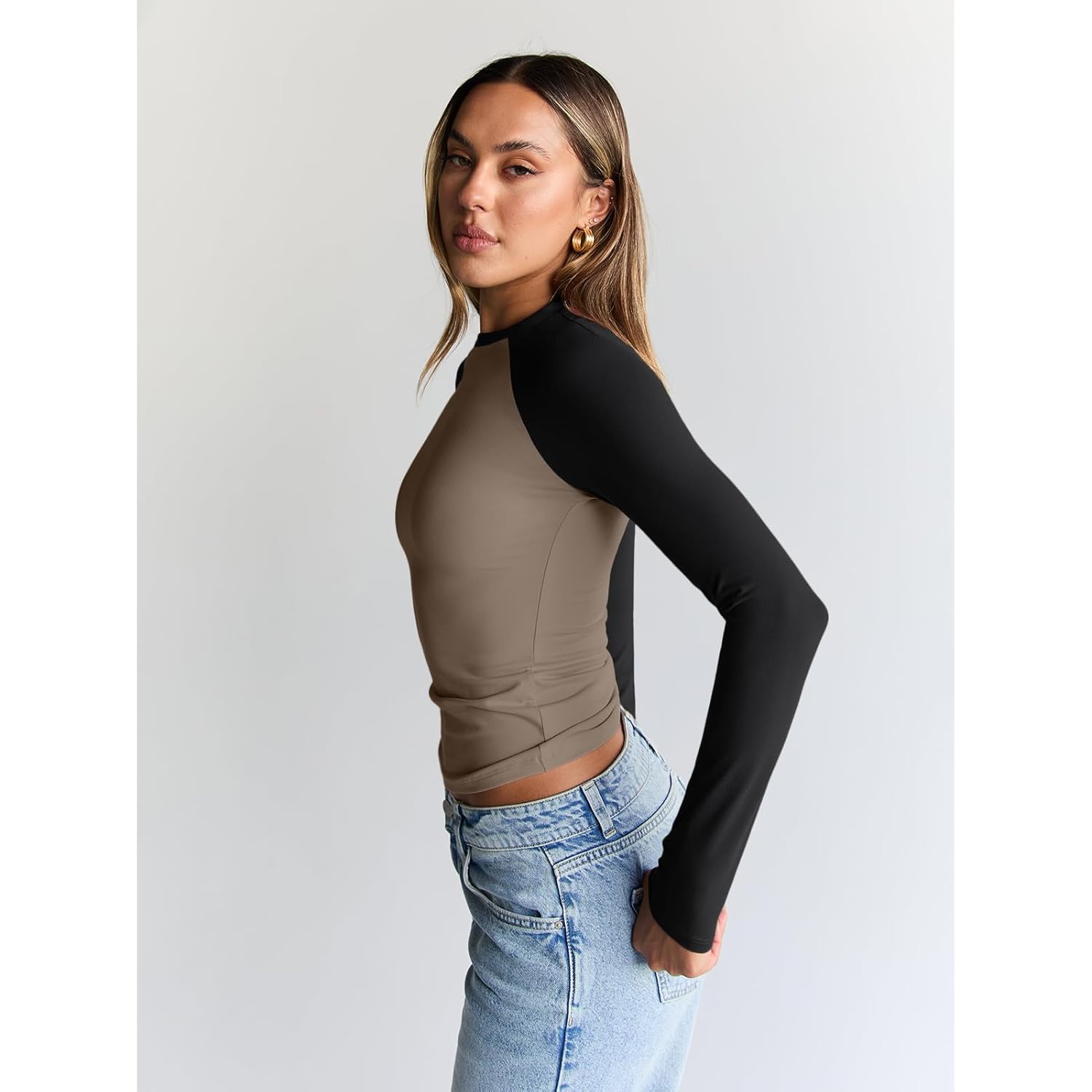 Trendy Queen Dames lange mouw shirt slim fit - Image 3