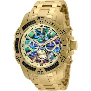 Invicta heren pro diver scuba quartz horloge, goud,