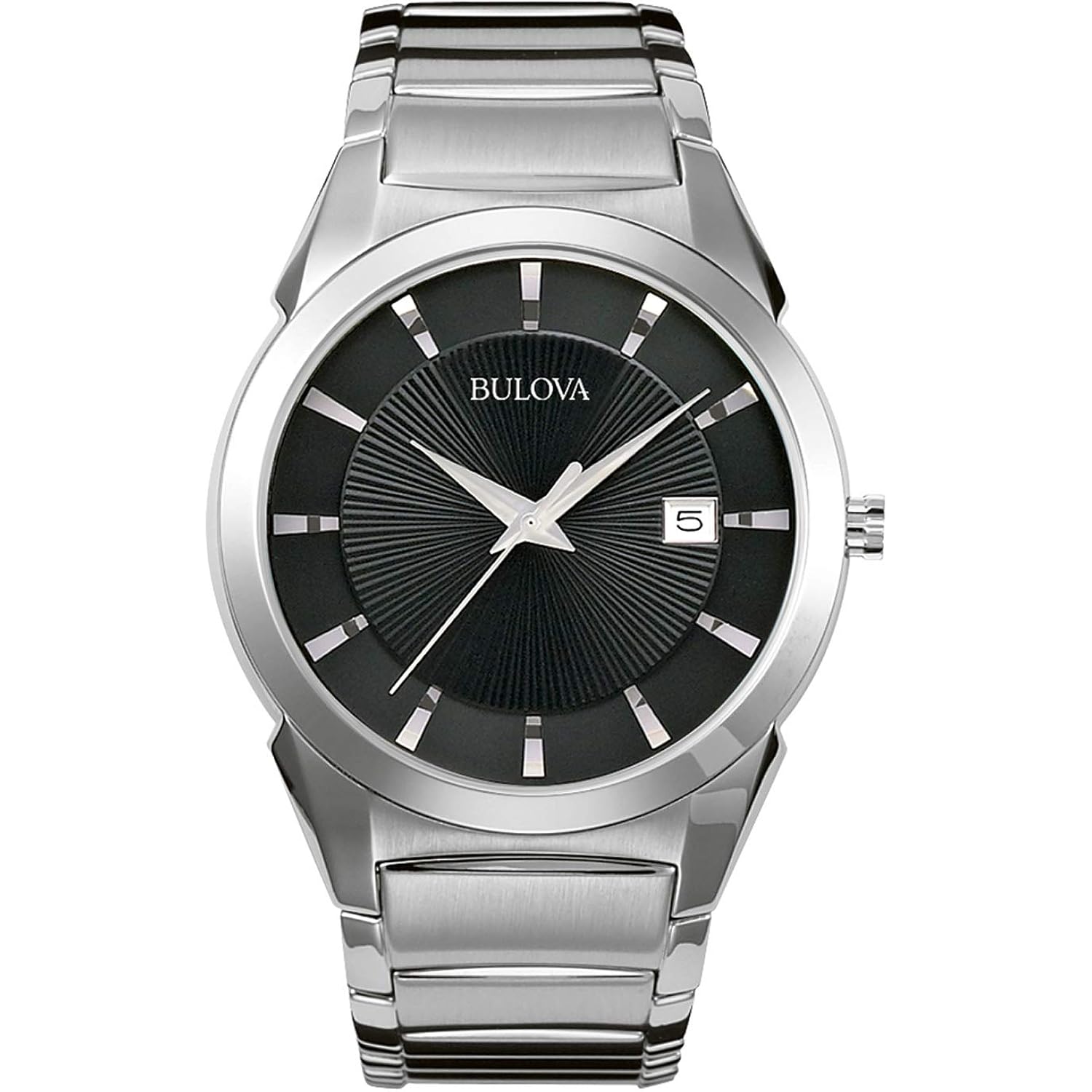 Bulova heren 3-hand calendar date quartz horloge, patterned