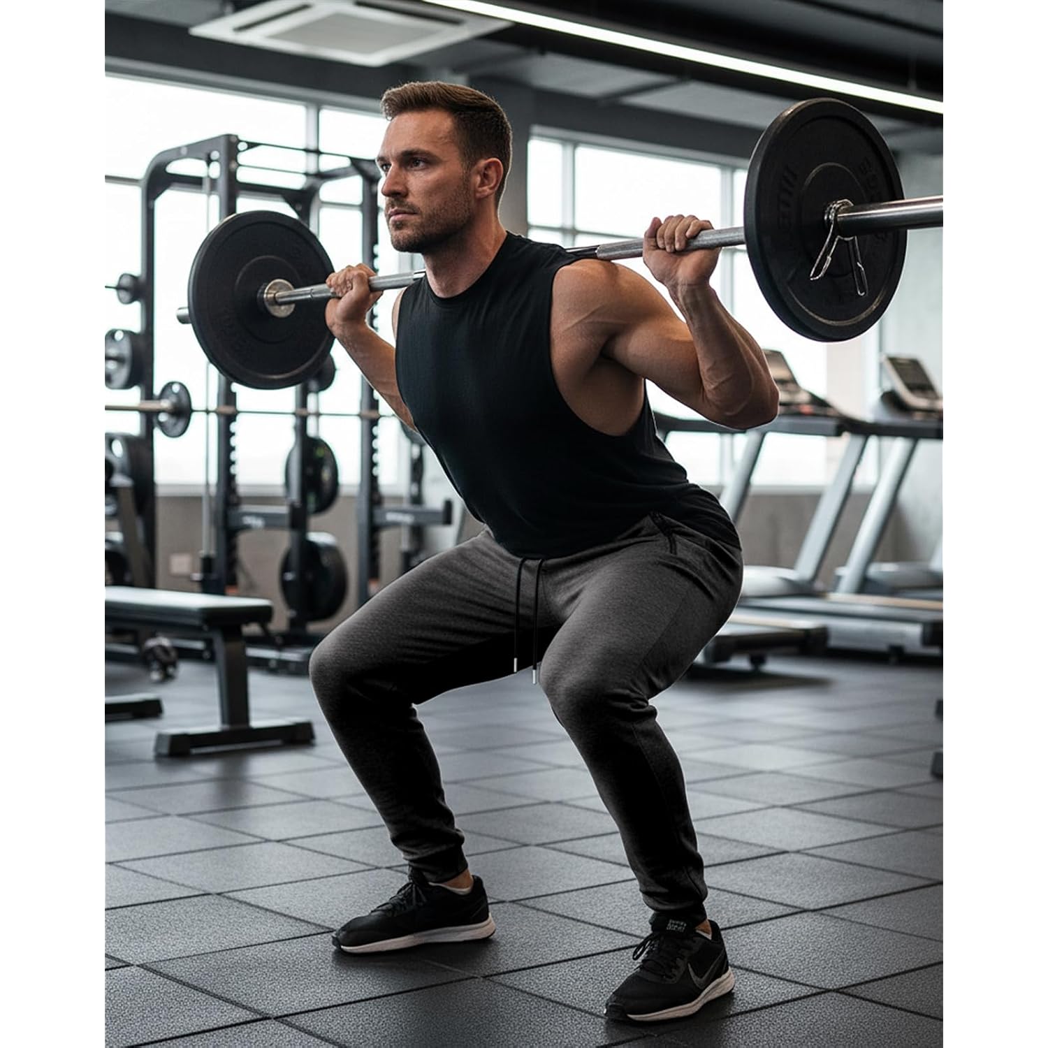 BUXKR Heren Casual jogger sweatpants for Jogging,Running or - Image 4