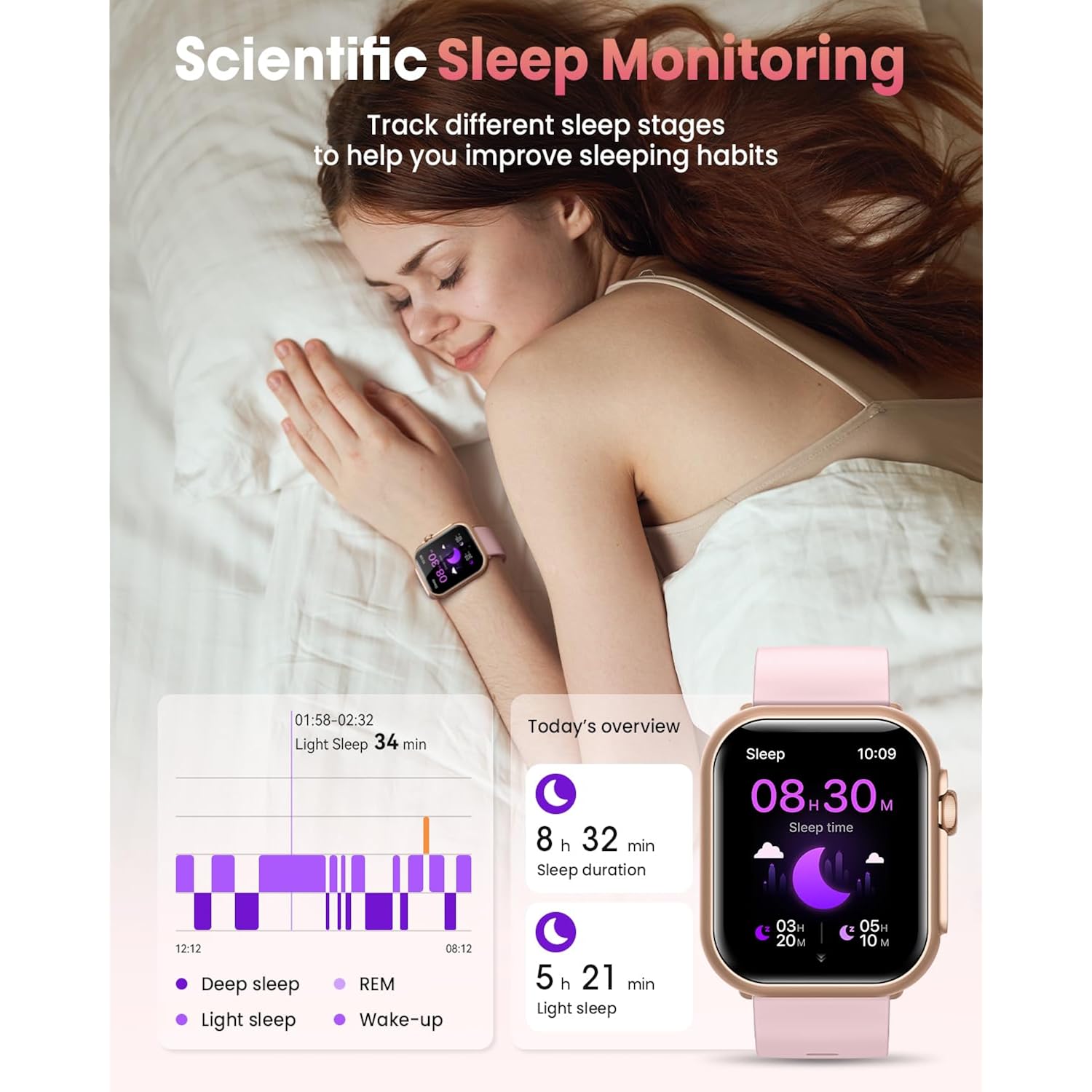 Smart horloge for Dames Men Fitness: Smart horloge - Image 5