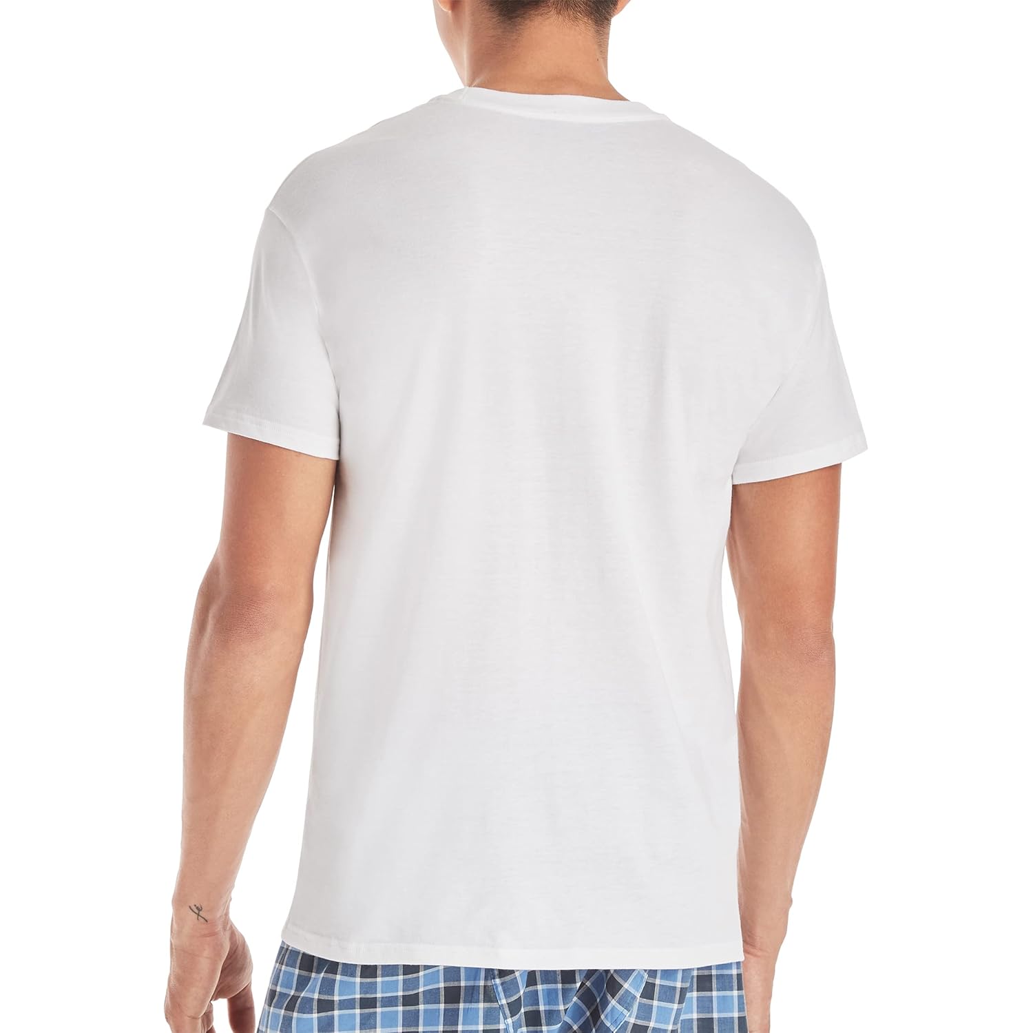 Heren t-shirt v-hals wit basic comfort dagelijks - Image 5