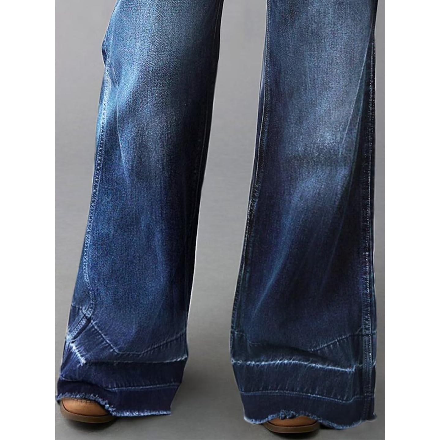 Flamingals Wide straight Leg mid-rise Baggy Pocket denim - Image 5