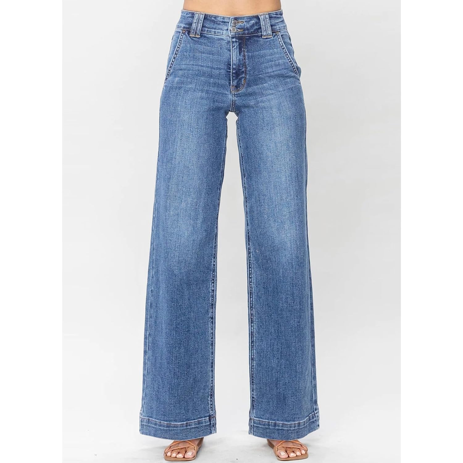 Astylish jeans for Dames wide leg high-waist Stretchy - Image 4