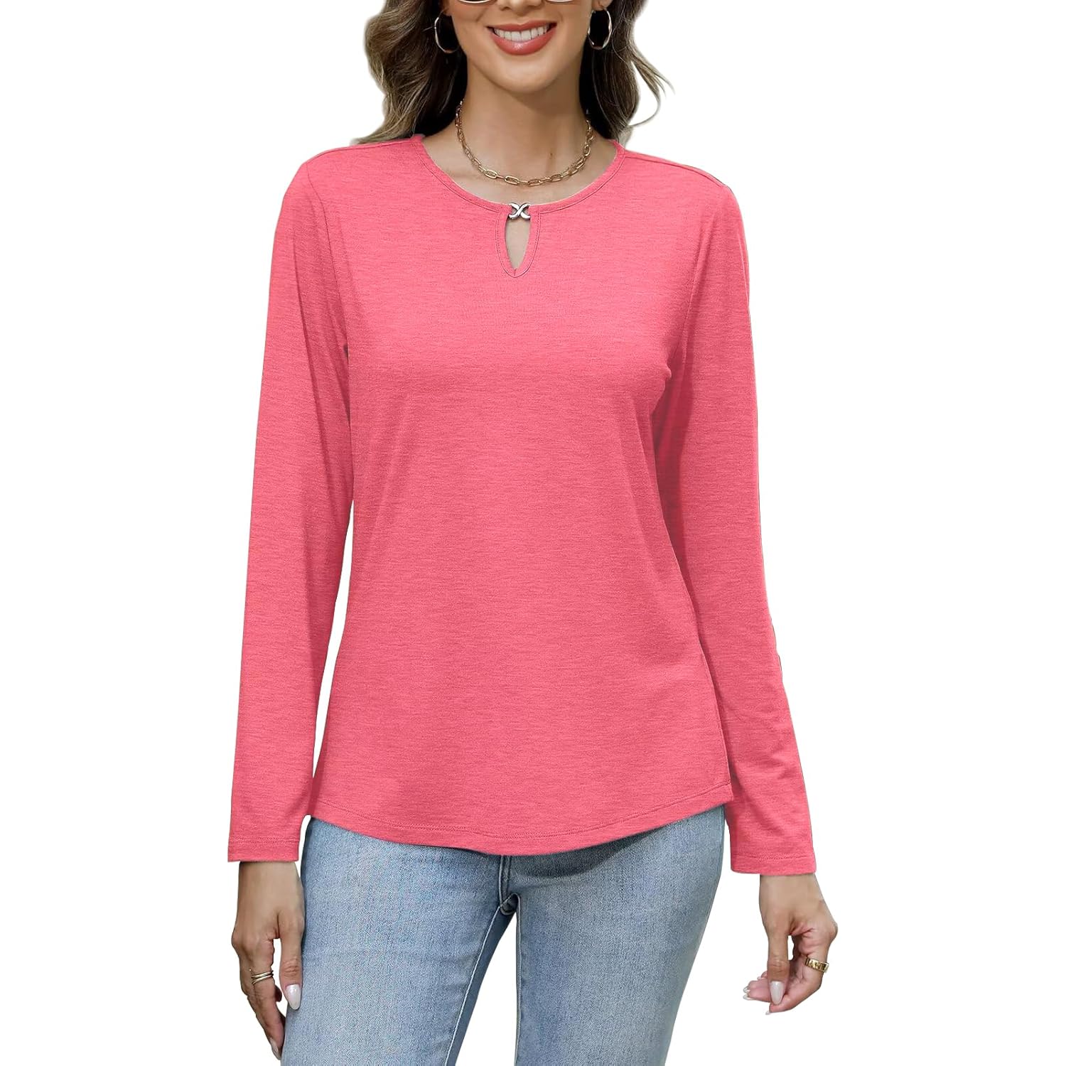 Lange mouw shirt for Dames ronde hals Dames - Image 4