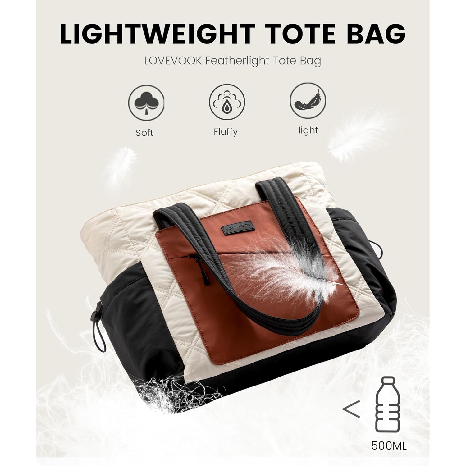 LOVEVOOK tote Bag for Dames, Puffer Bag and - Image 3