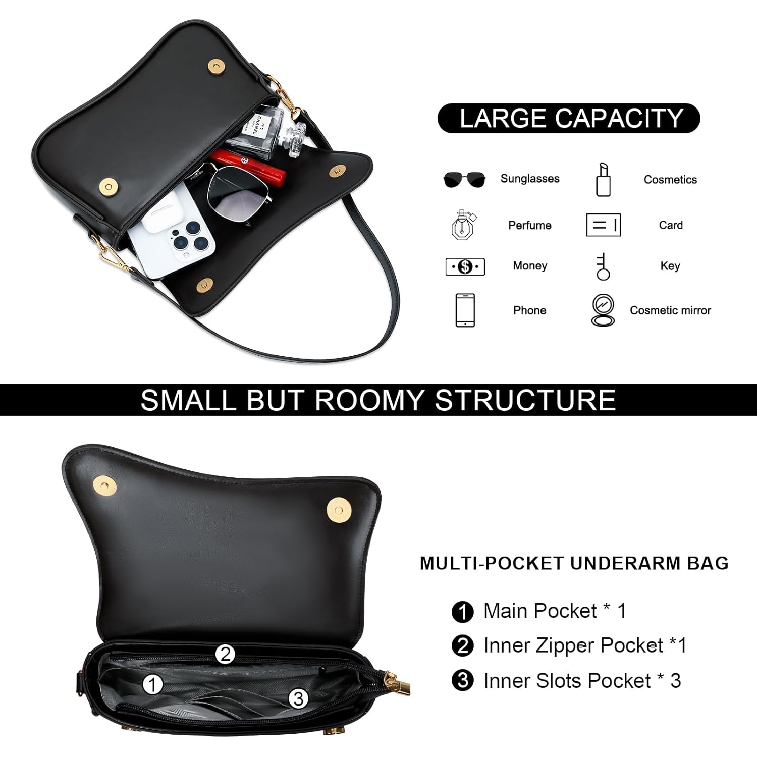 KKXIU schoudertas for Dames klein clutch Purses Cute - Image 4