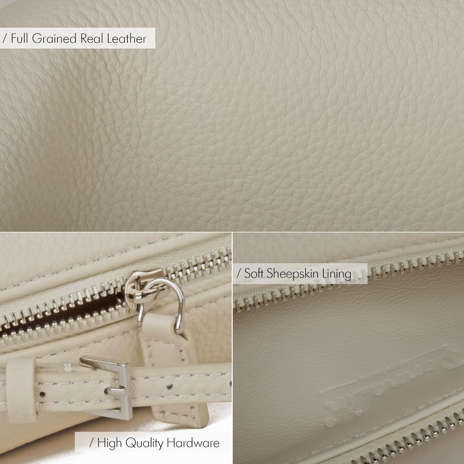 Premium Full-Grained leer crossbody Purses for Dames, Hobo - Image 5