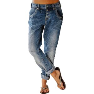 Flamingals Dames Stretchy straight Leg Casual low-rise jeans