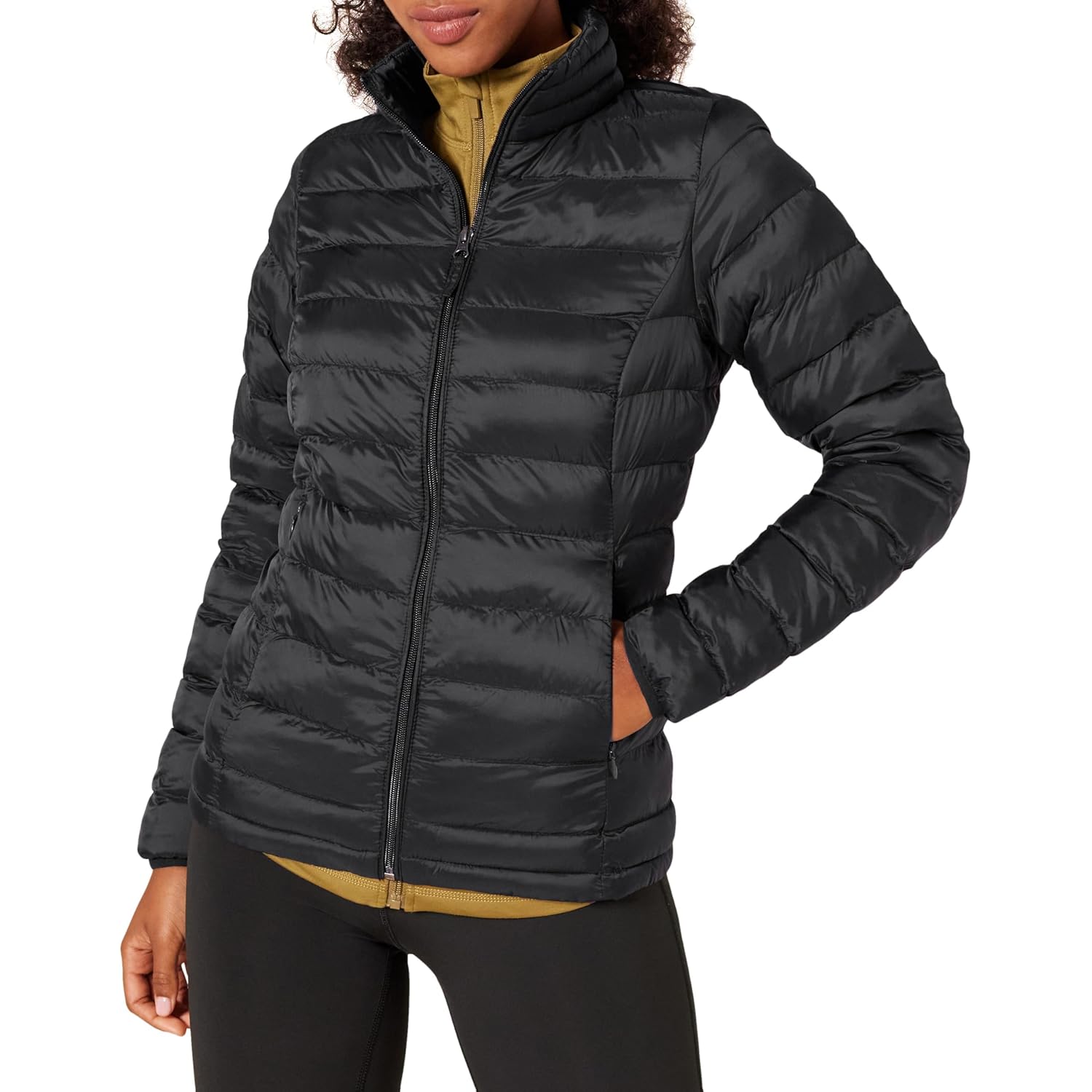 Amazon Essentials Dames lichtgewicht lang-Sleeve waterafstotend Packable puffer