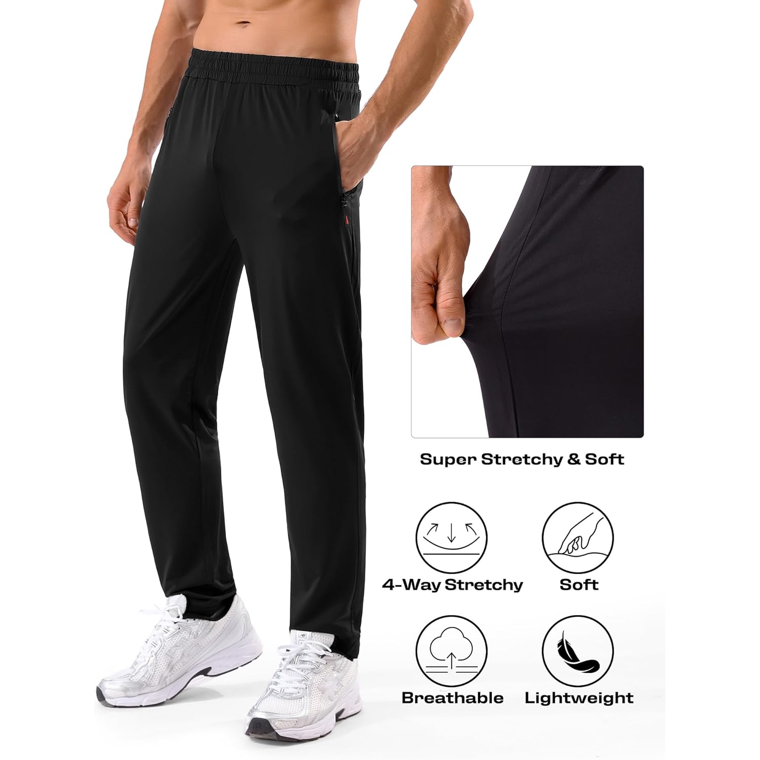 5 Pack Heren sweatpants with Zipper zakken stretch - Image 4
