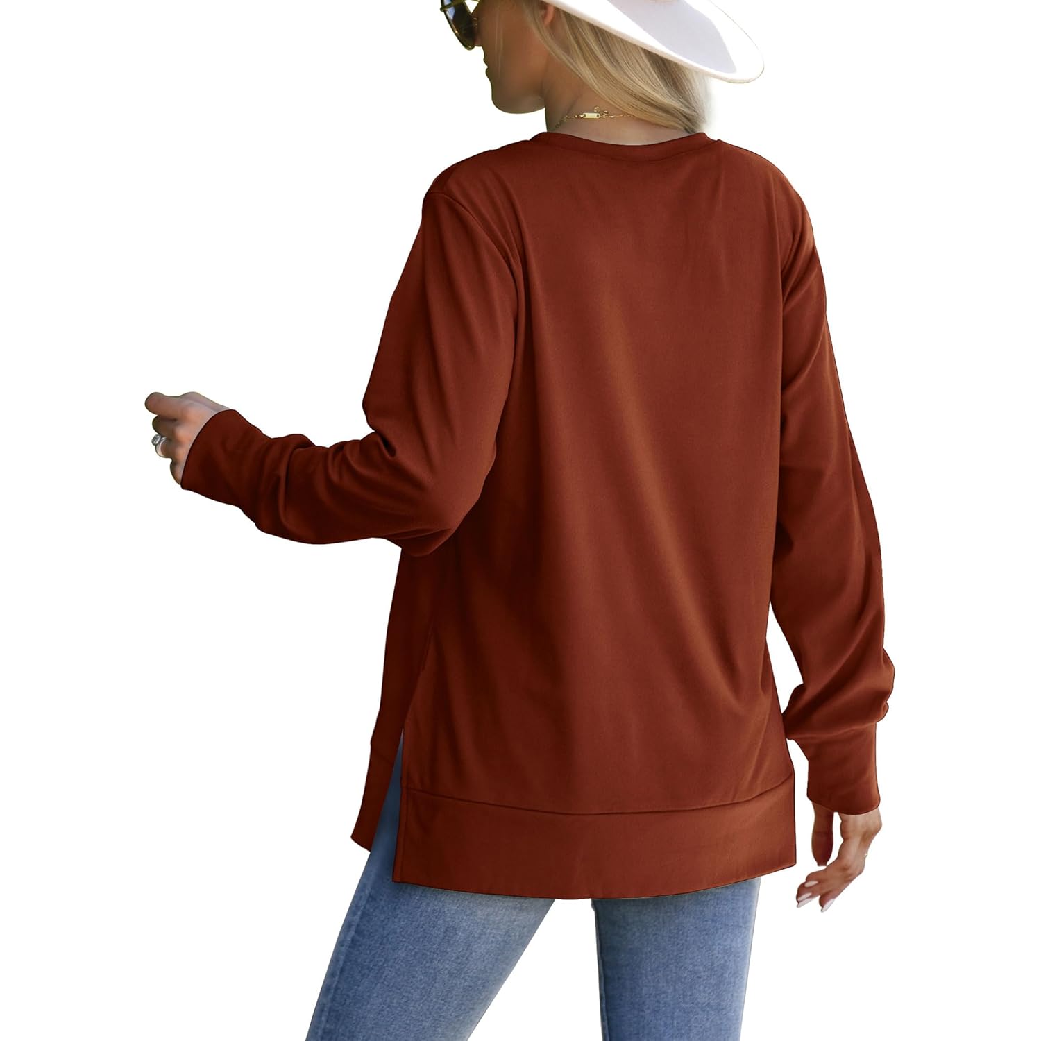 Saloogoe sweatshirt for Dames Side Split Fall Fashion - Image 3