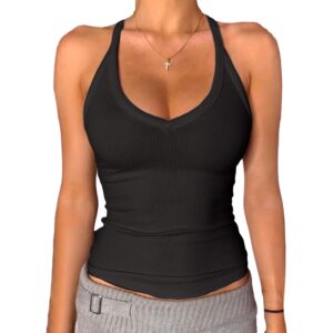 Danysu V Neck Racer Back tanktop for Dames