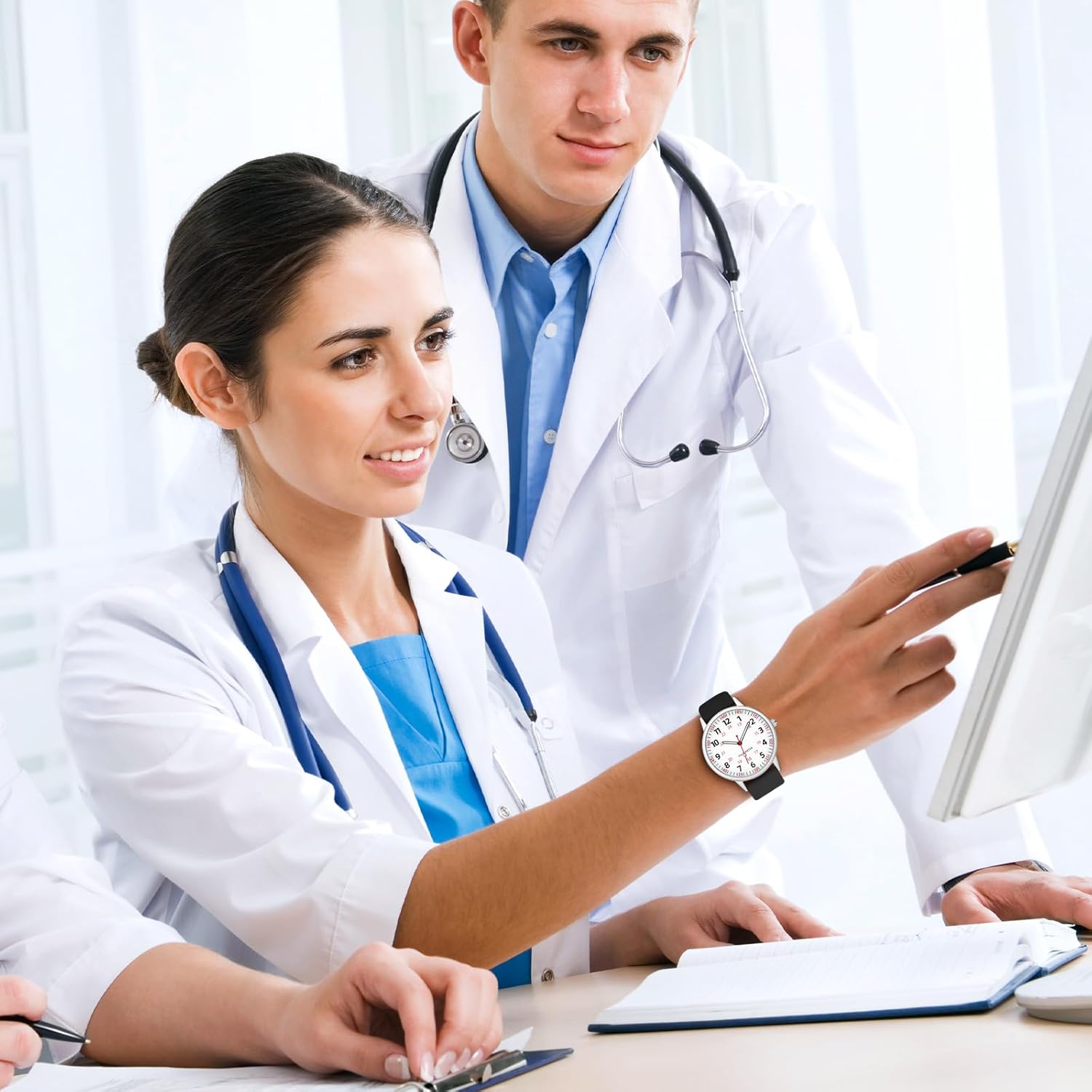 Nurse horloge for Dames waterdicht analoog siliconen horloge - Image 6