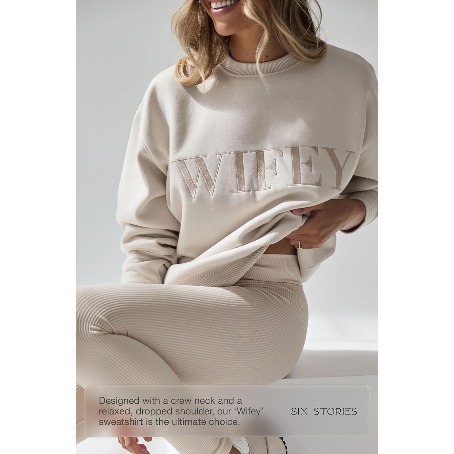 Six Stories Wifey sweatshirt, Dames Clothing, Fall Clothes, - Image 2