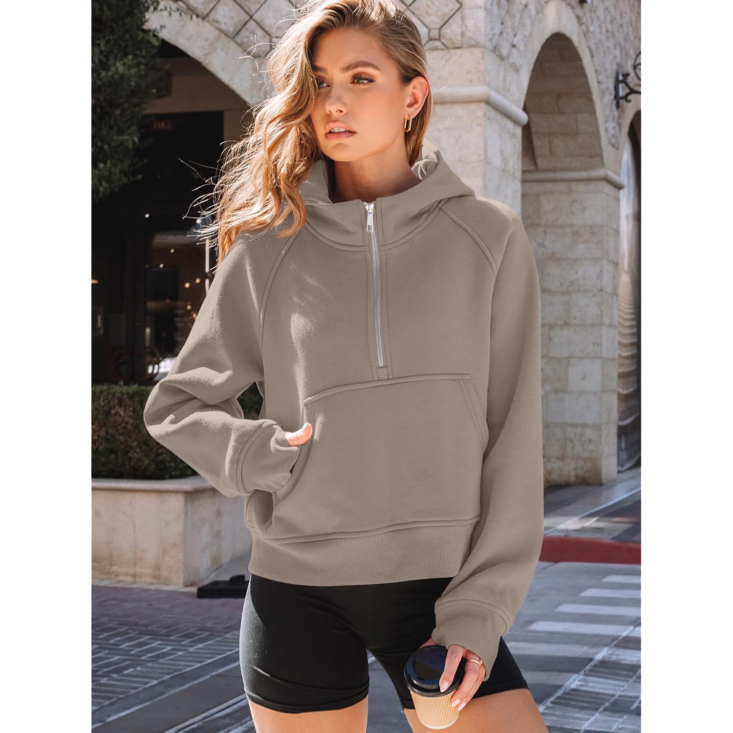 AUTOMET Dames hoodie fleece Fall Fashion Outfits Workout - Image 3