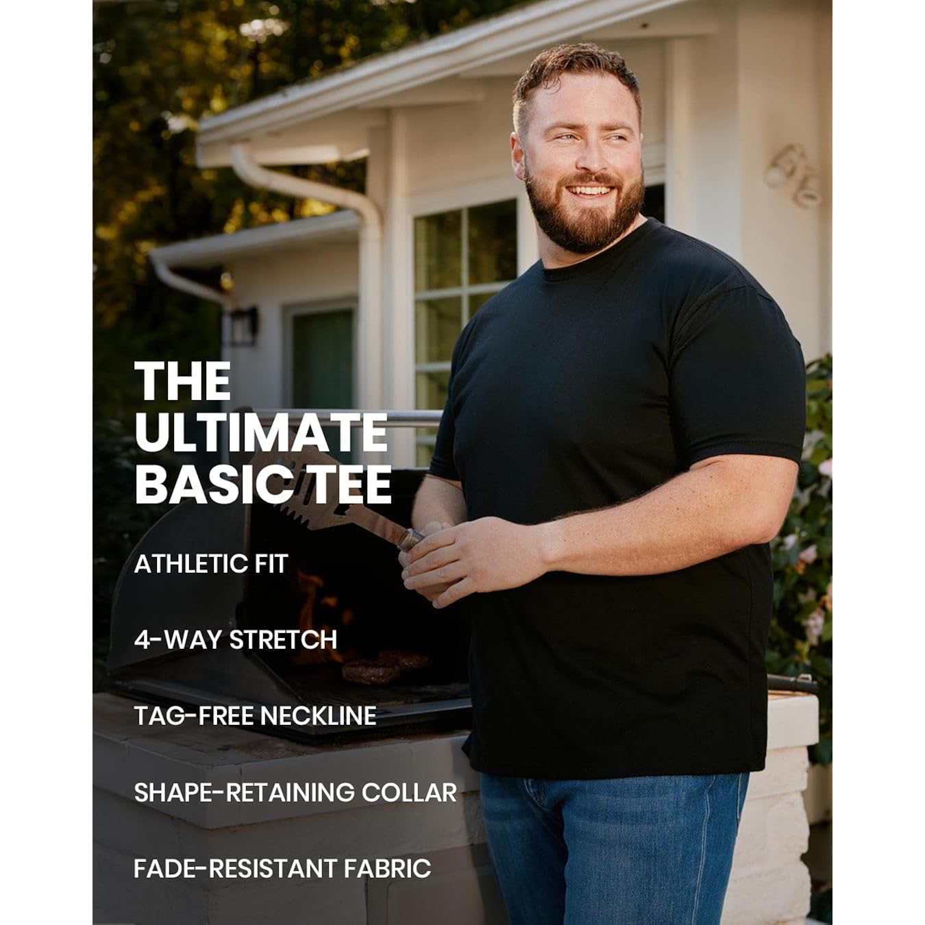 Heren t-shirt ronde hals basic comfort dagelijks 2 - Image 3