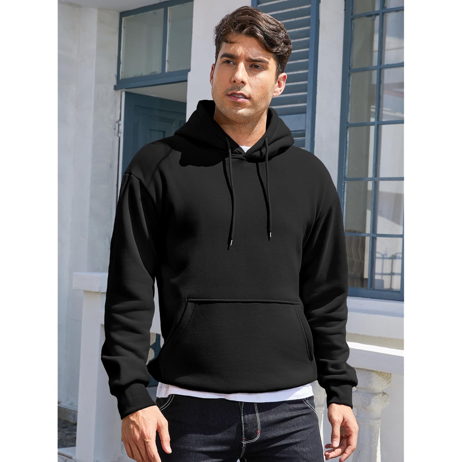 Heren Hoodies for Heren Casual Cotton Essentials Hoodie pullover Long Sleeve fleece - Image 6