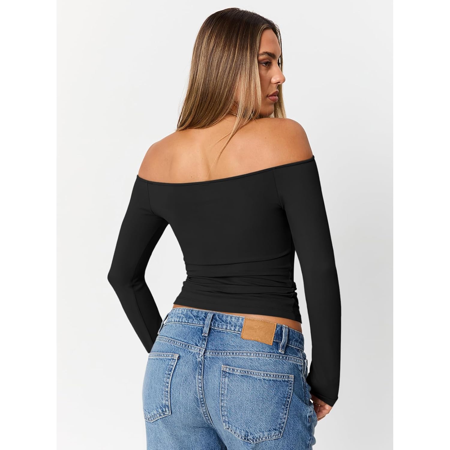 Trendy Queen Dames lange mouw Off The Shoulder - Image 4