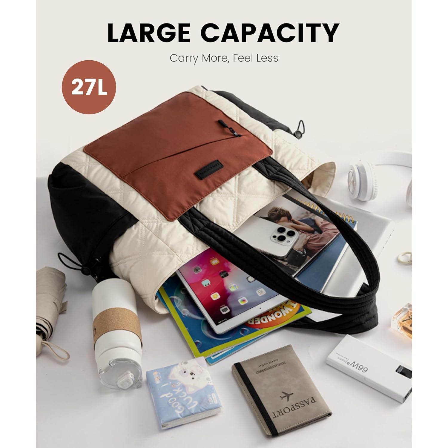 LOVEVOOK tote Bag for Dames, Puffer Bag and - Image 4