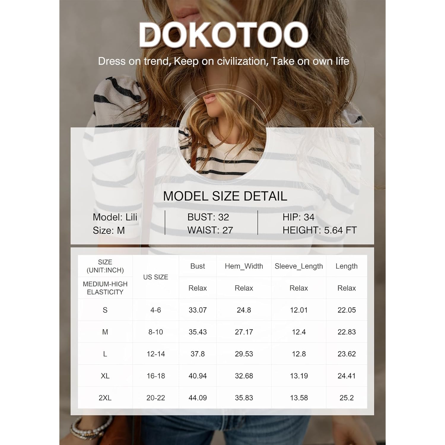 Dokotoo Dames Short Puff Sleeve Knit top 2025 - Image 4