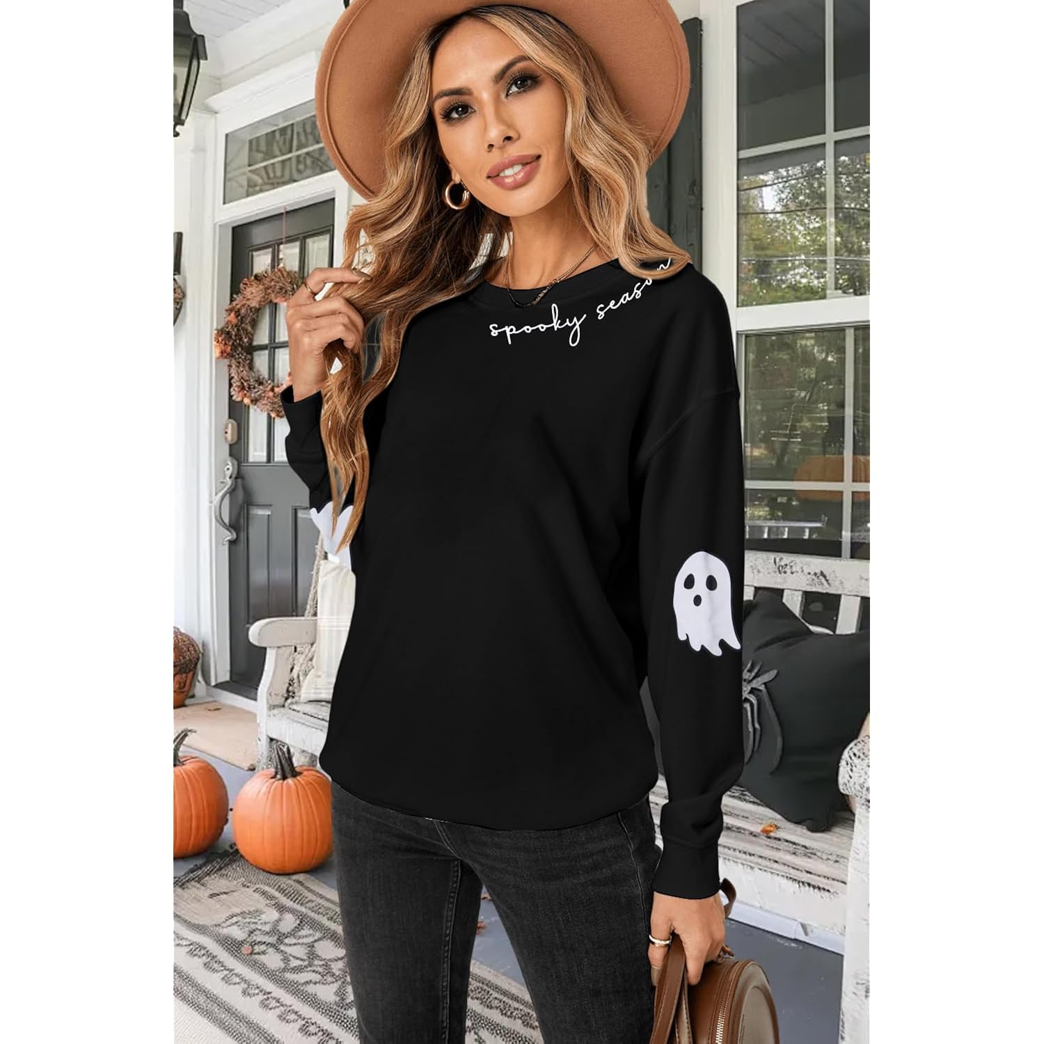 HEBBE Spooky Season sweatshirt Halloween Ghost sweatshirt Dames - Image 3