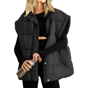 Songling Dames oversized puffer bodywarmer Stand Collar Full
