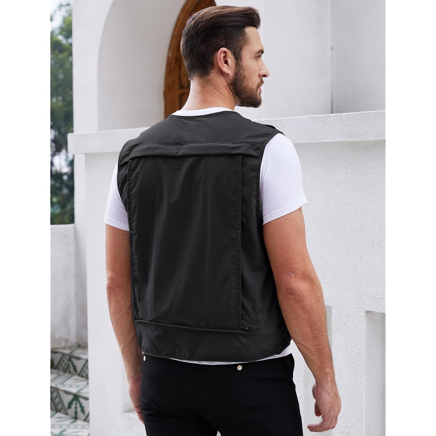 Gihuo Heren Utility Fishing Vest lichtgewicht Outdoor Work - Image 4