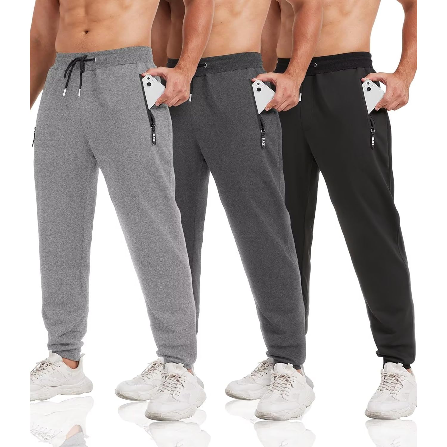 3 Pack sweatpants for Heren tapered Heren jogger