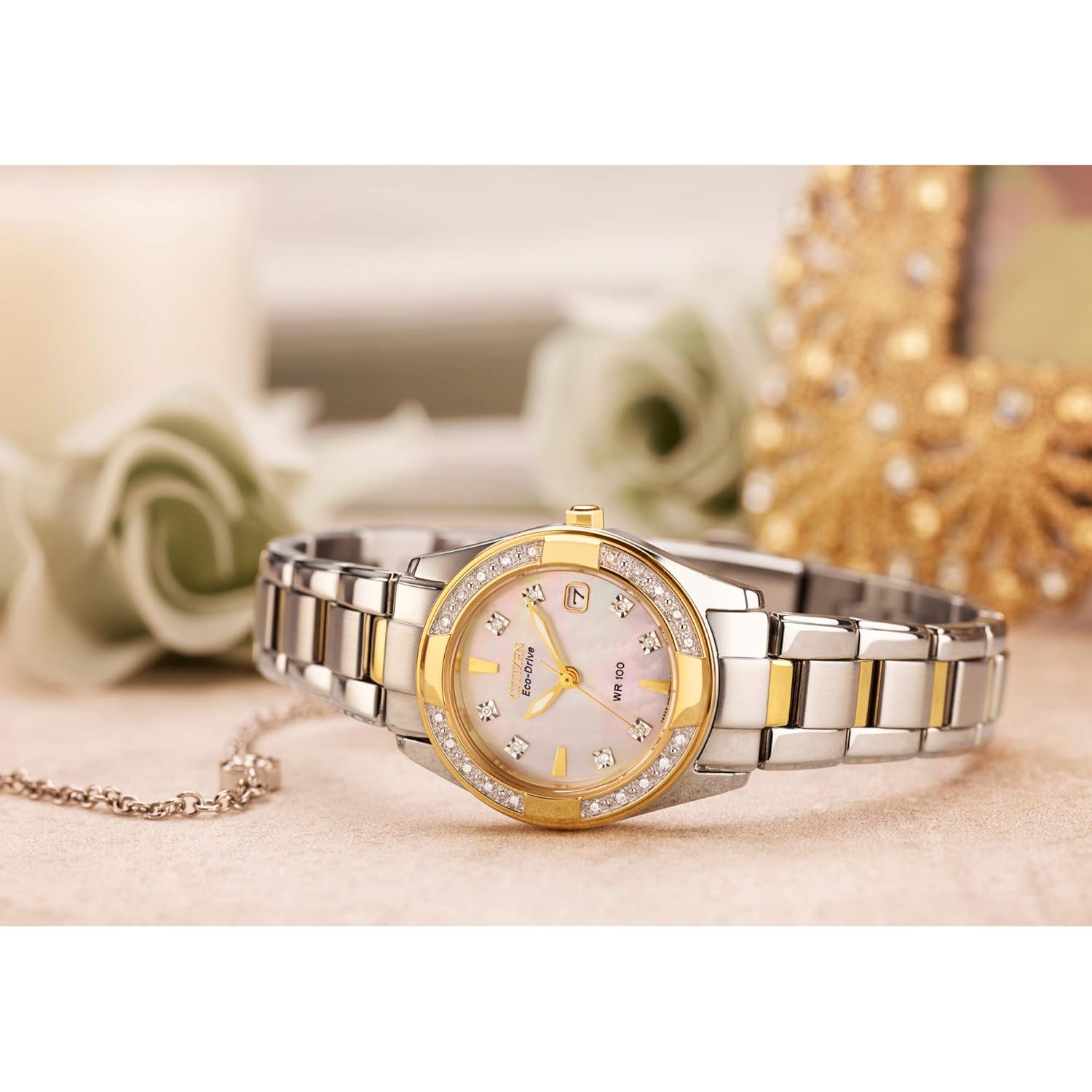 Citizen Dames Eco-Drive Dress Classic Diamond horloge in - Image 6