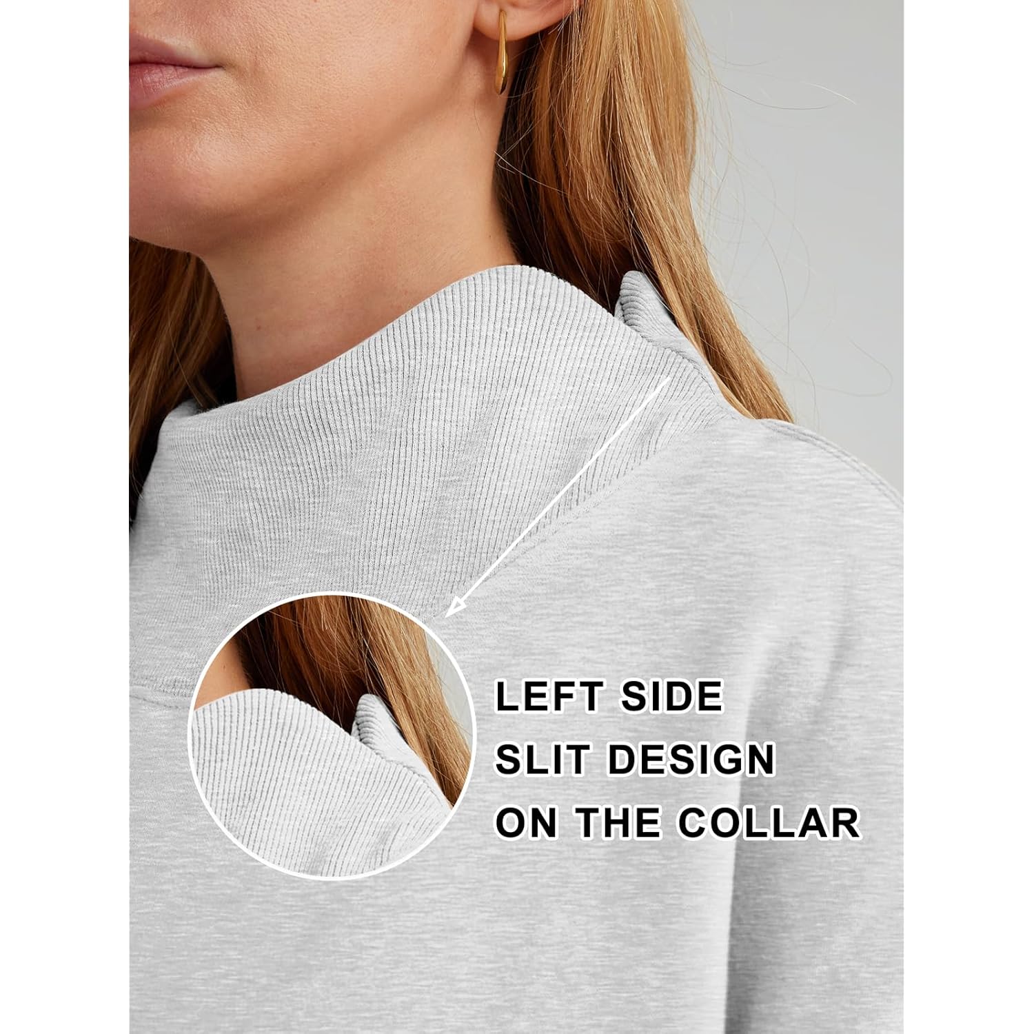 Trendy Queen Dames oversized sweatshirt Turtleneck pullover Long - Image 6