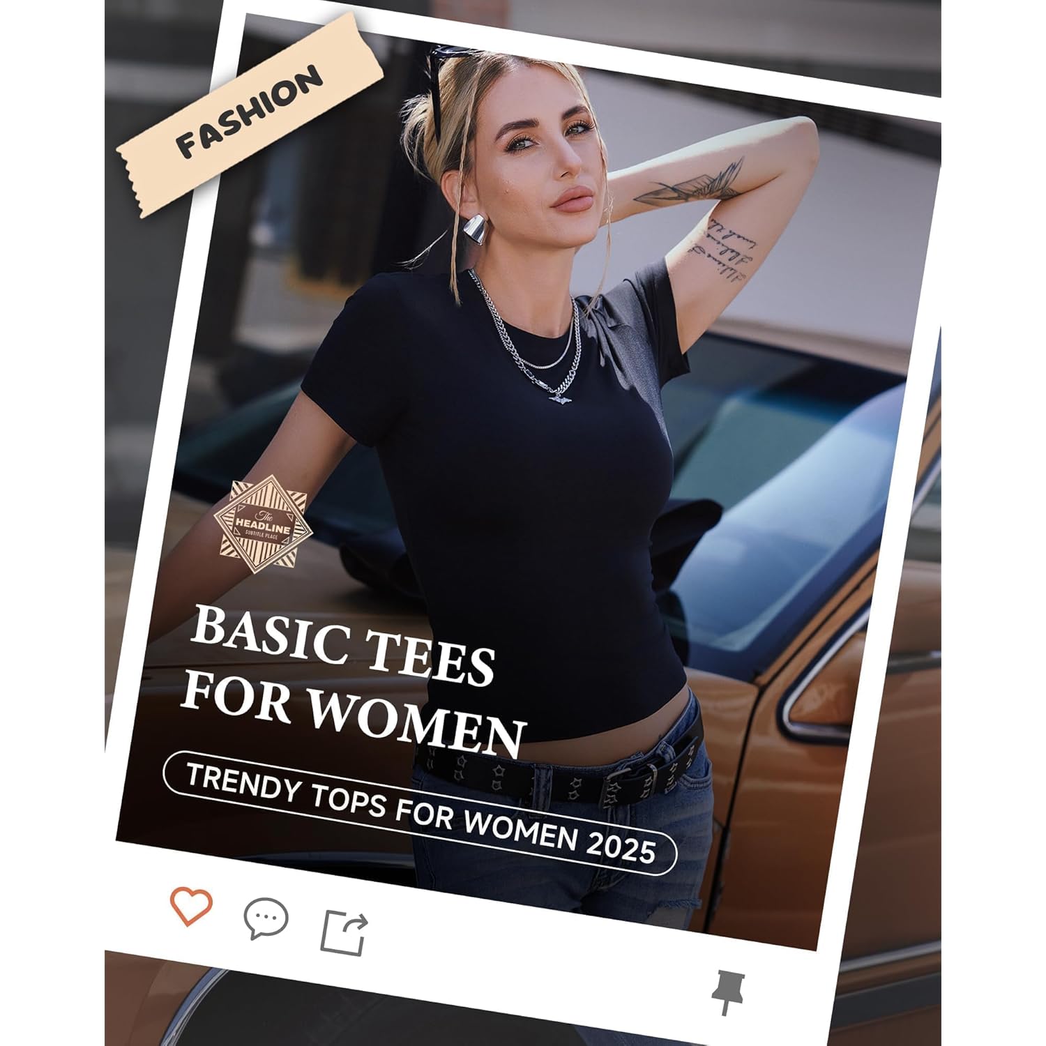 GAYHAY 3 Pack Basic T-shirt for Dames - - Image 3