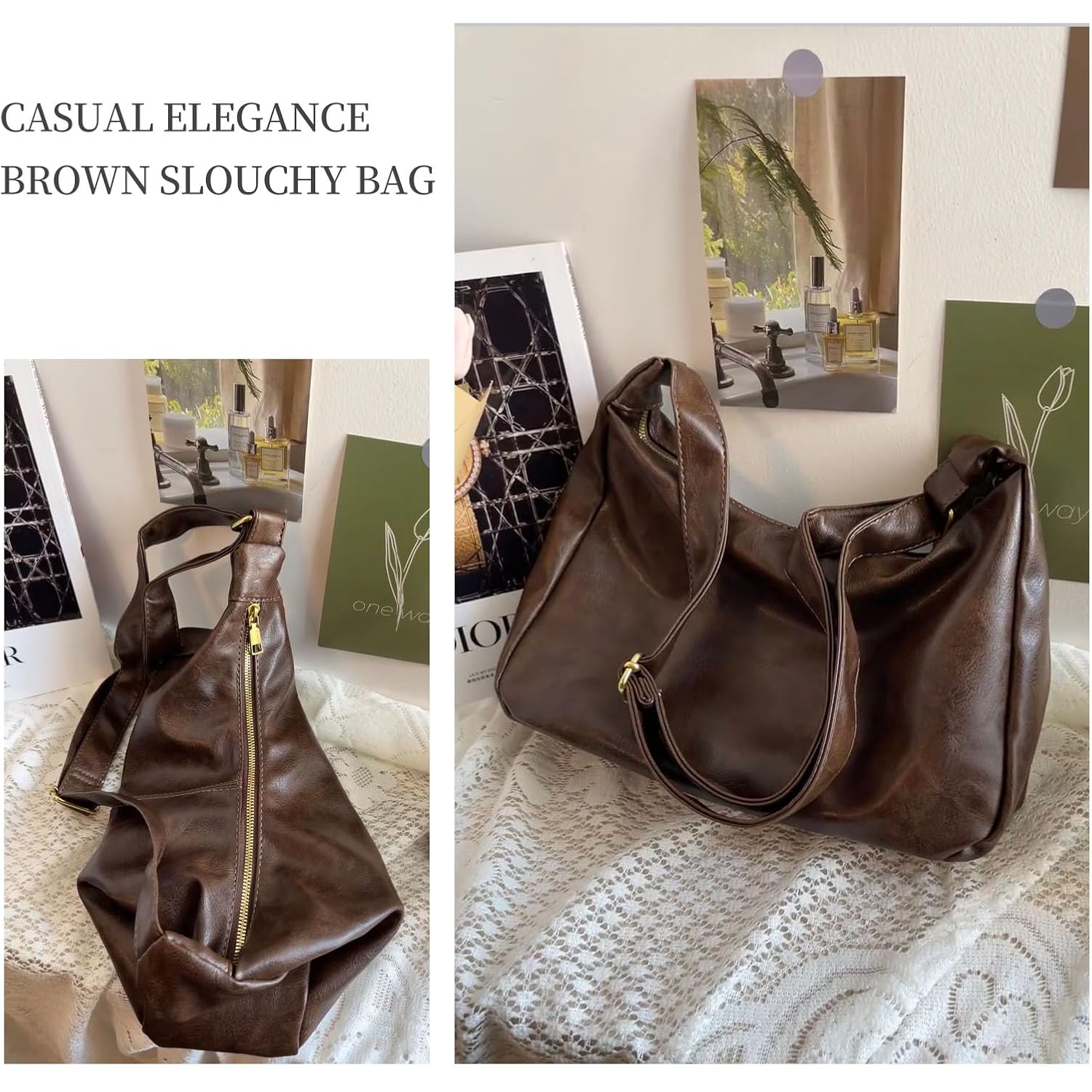 Celestina Hobo Bags for Dames, Ultra Soft Foldable - Image 5