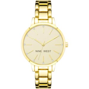 Nine West Dames Crystal Accented schakelband horloge