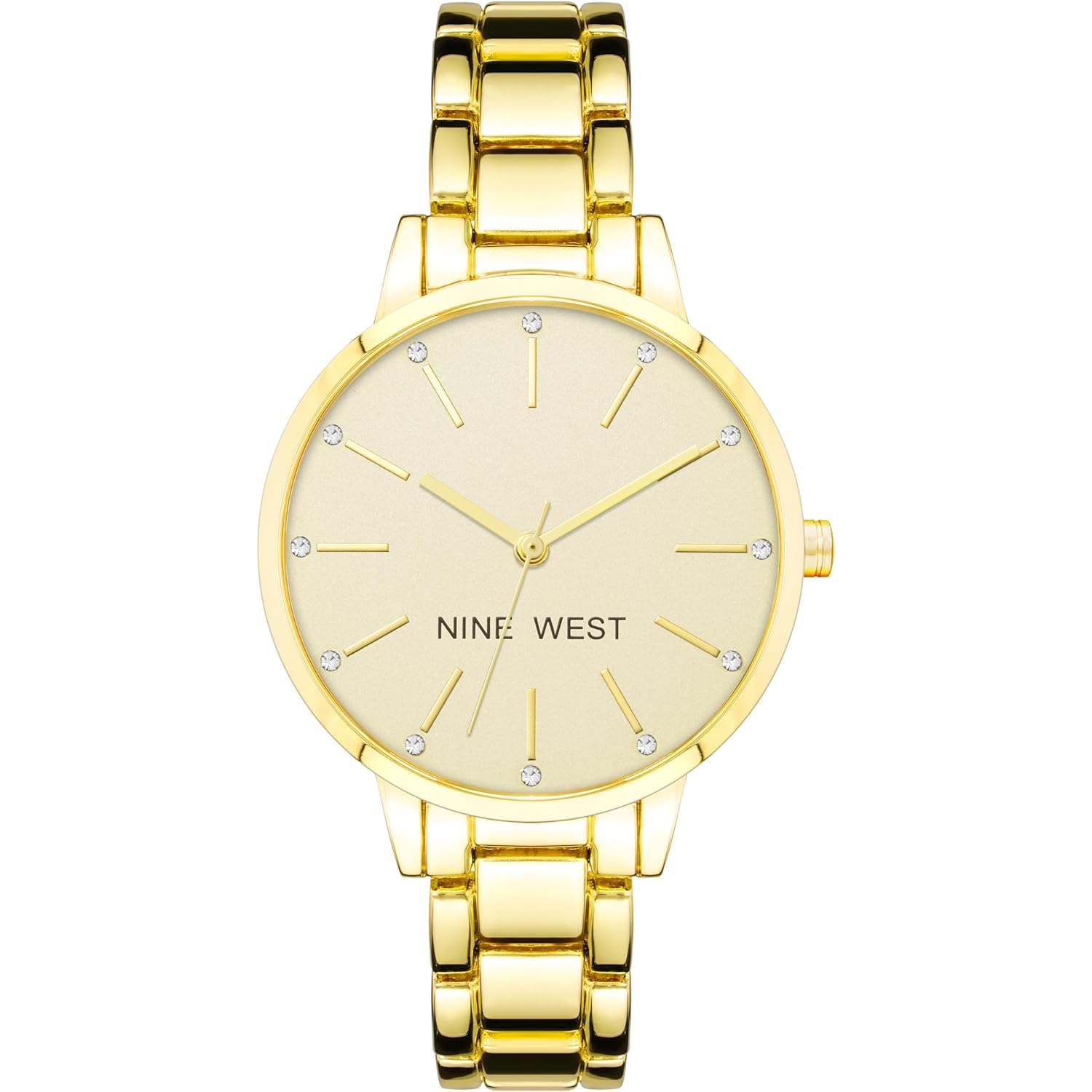 Nine West Dames Crystal Accented schakelband horloge