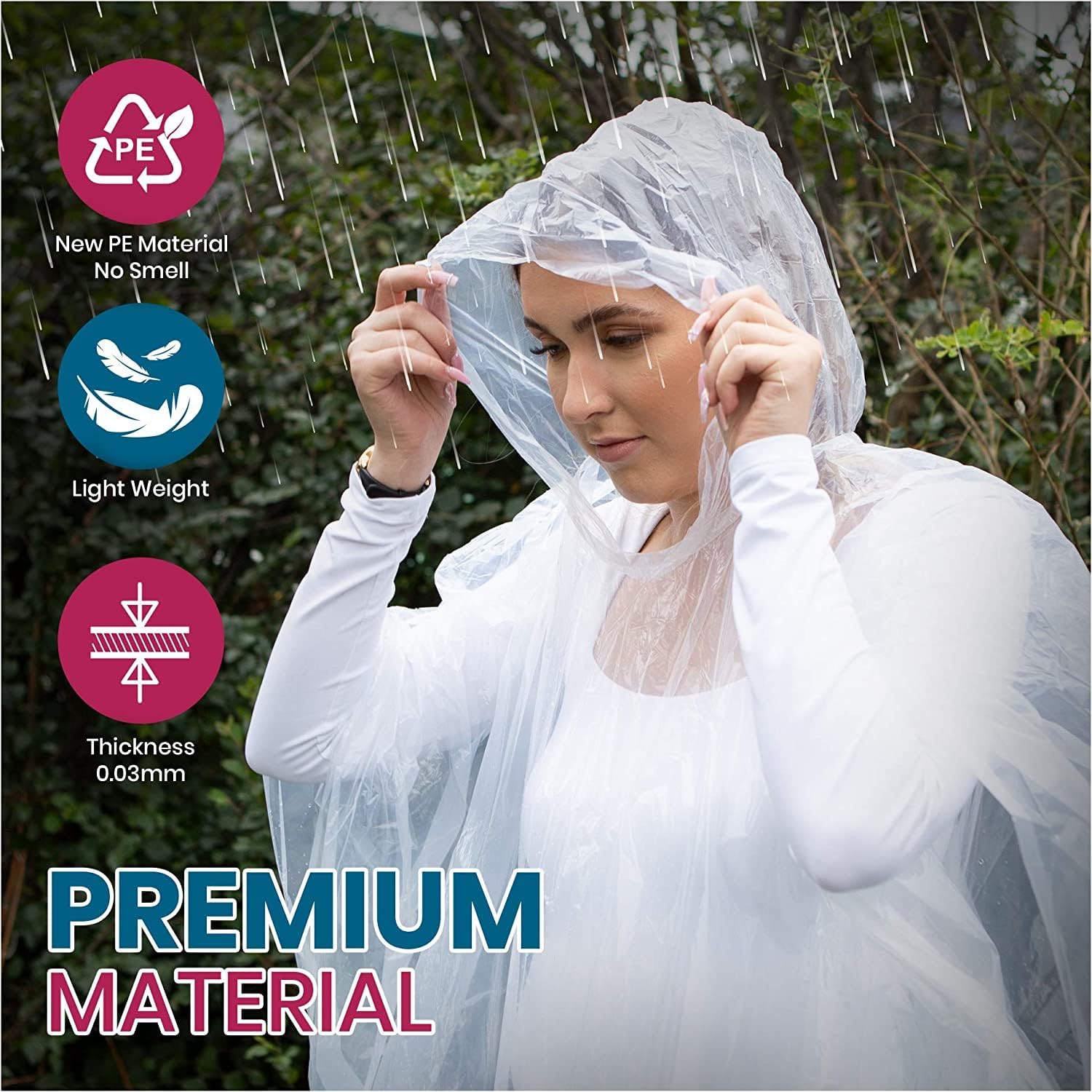 20-Pack Emergency Disposable regen Ponchos for Adults – - Image 8