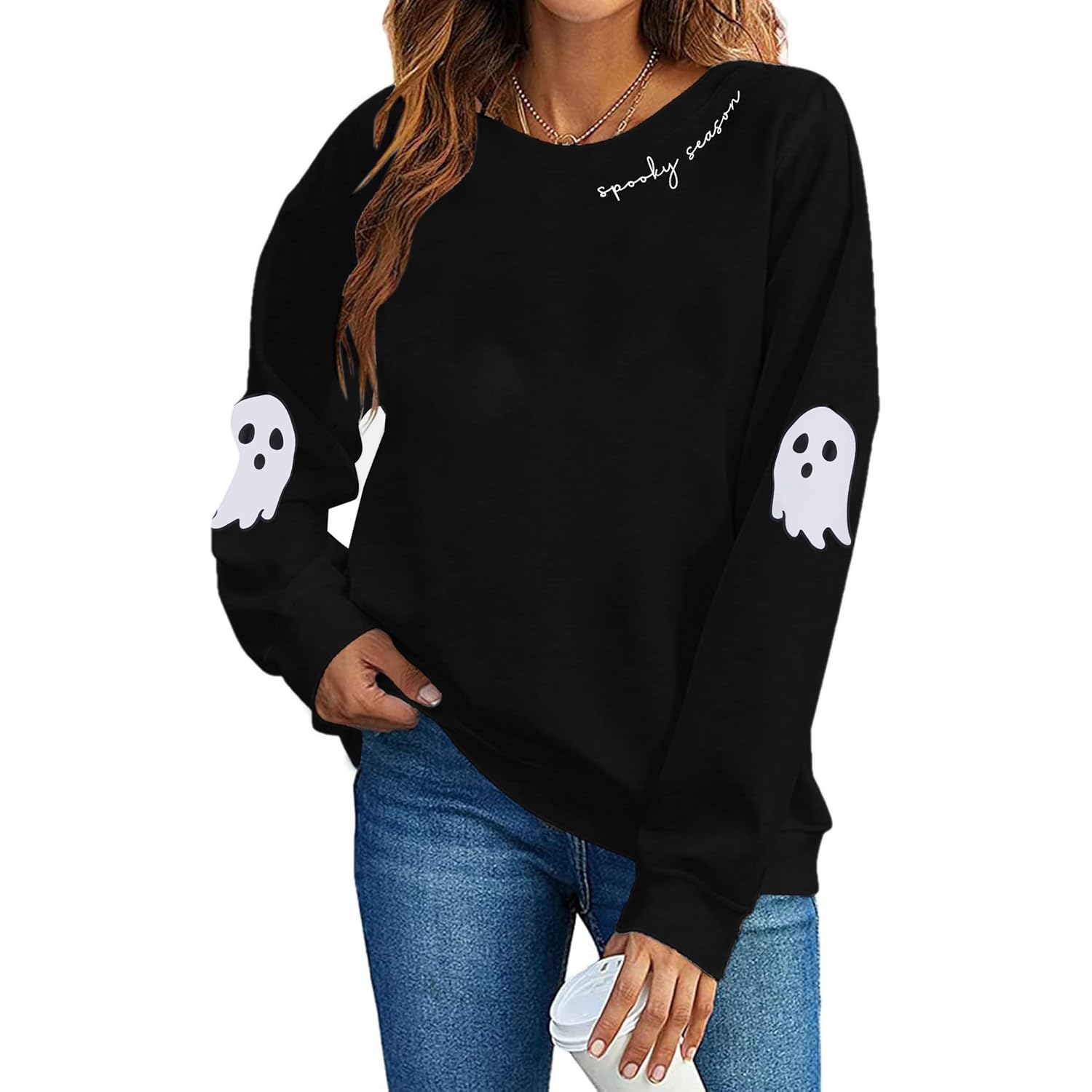 HEBBE Spooky Season sweatshirt Halloween Ghost sweatshirt Dames