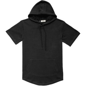 Heren Hoodie Lightweight Soft Cotton Moisture Wicking Kangaroo Pocket Short Sleeve Hoodie