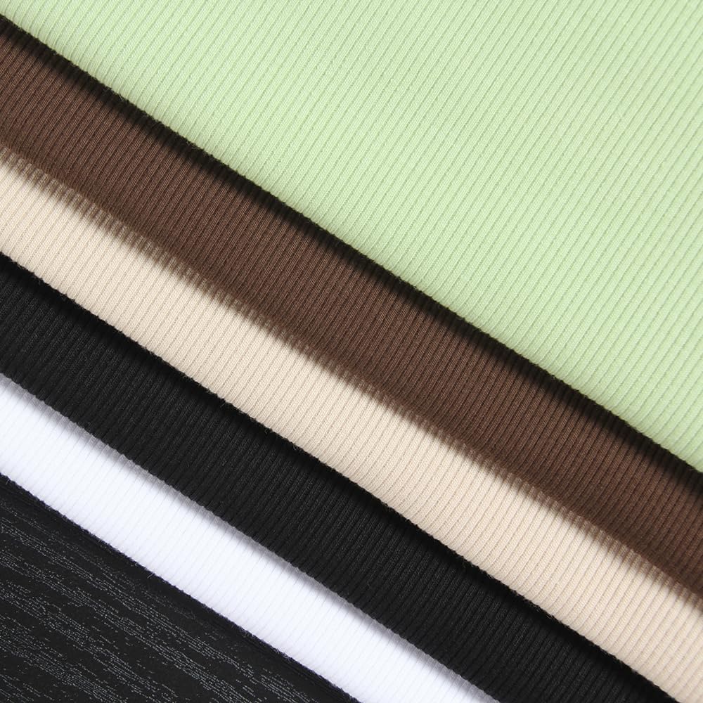 Artfish Dames Scoop Neck mouwloos Knit geribd Fitted - Image 5